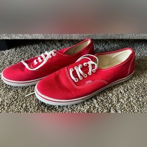 Vans Sneakers Red Men Size 7 Women’s Size 8.5 
Pre-Owned With Wear